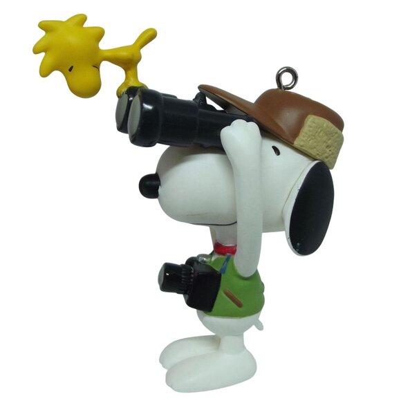 Hallmark Ornament 2013 Peanuts Bird-Watcher Snoopy 16th binoculars Woodstock - Picture 2 of 11